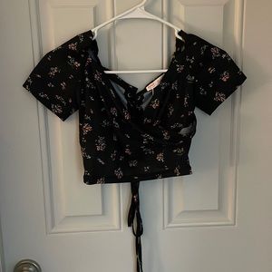 Shein tie up top floral